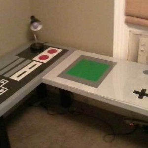 Nintendo Controller and Gameboy Desks