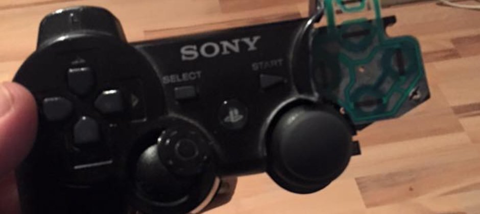 PlayStation Player's Destroyed Controller