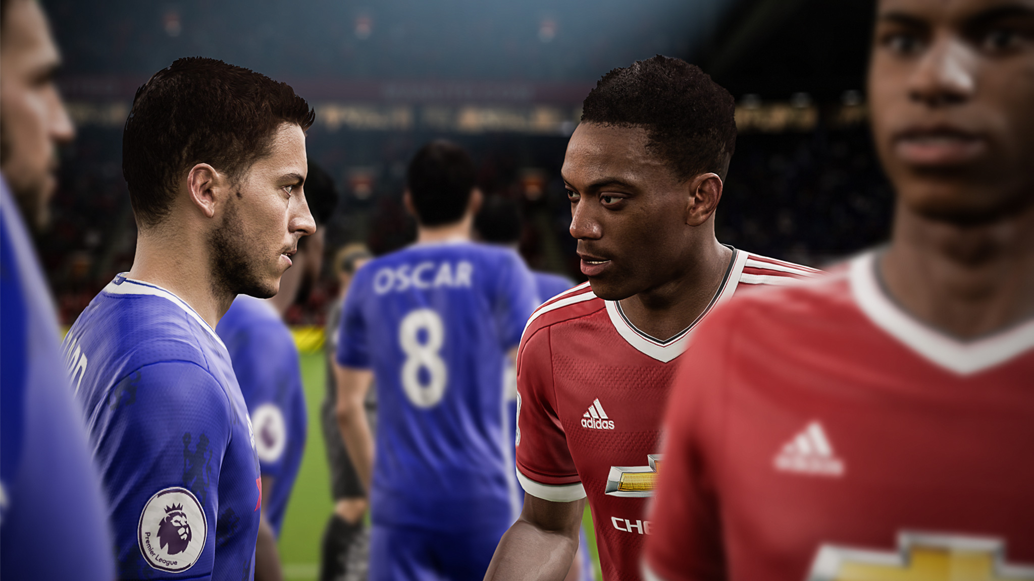 New FIFA ambassador's Anthony Martial and Eden Hazard meet on the pitch