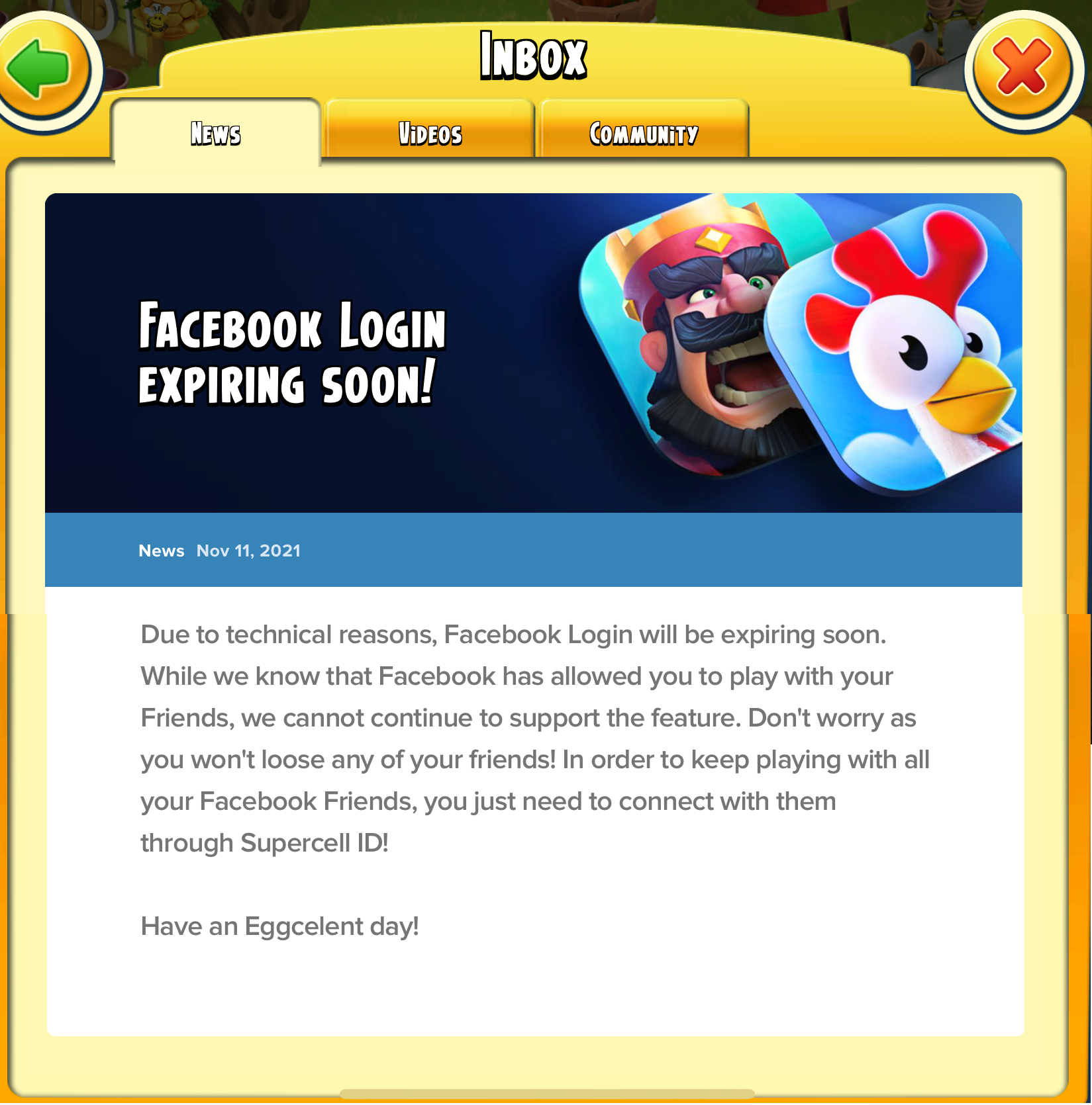 Hay Day login for Facebook is expiring soon! Get2Gaming